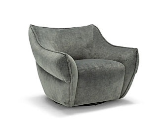 Fauteuil pivotant en tissu avec accoudoirs Mimi Egoitaliano 0123