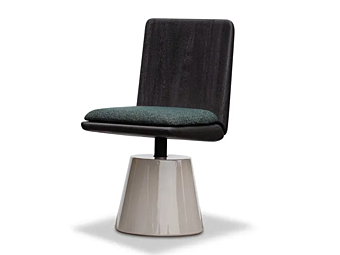 Chaise en cuir avec dossier rembourré BAXTER LINFA usine BAXTER de l'Italie