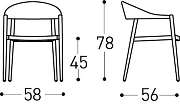 Fauteuil de jardin rembourré avec accoudoirs VARASCHIN Clever 2295, 2293 usine VARASCHIN de l'Italie. Foto №32