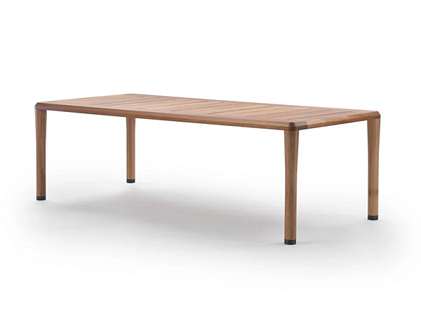 Table de jardin rectangulaire en iroko FLEXFORM collection KOBO usine FLEXFORM de l'Italie. Foto №2