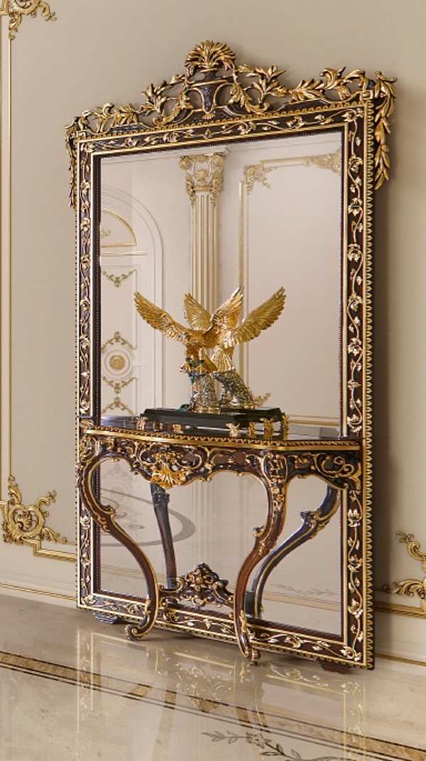 Panneau miroir Modenese Gastone avec console usine MODENESE GASTONE de l'Italie. Foto №1
