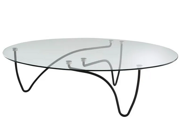 Table basse ovale en verre trempé Rythme LIGNE ROSET 11497832-11497833 usine LIGNE ROSET de l'Italie. Foto №1