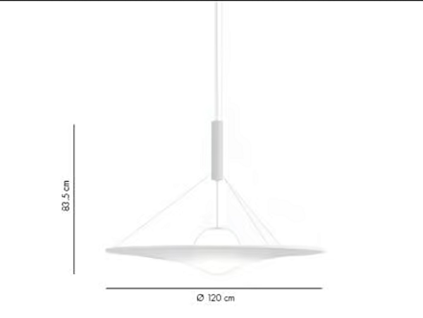 Suspension LED réglable en métal AXOLIGHT Manto usine Axolight de l'Italie. Foto №14