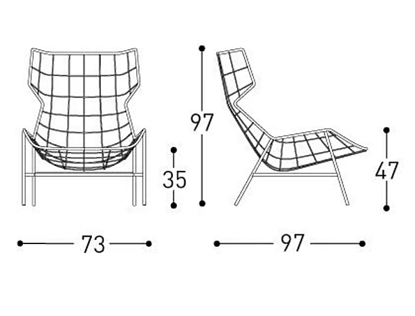 Fauteuil d'extérieur en tissu avec appui-tête VARASCHIN été 2427C usine VARASCHIN de l'Italie. Foto №12