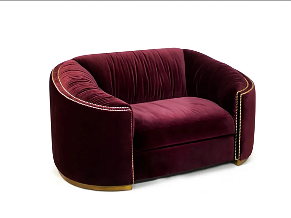 Fauteuil en velours avec accoudoirs BRABBU Wales usine BRABBU de l'Italie. Foto №2