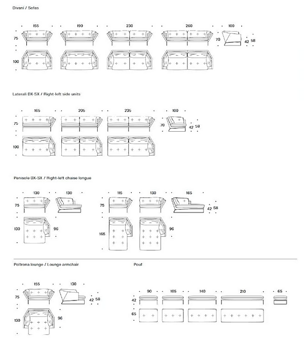 Canapé 3 places en tissu avec base patinée SABA New York Suite usine SABA de l'Italie. Foto №17