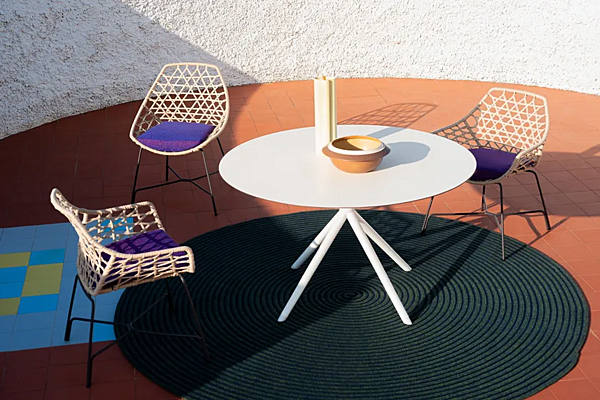 Chaise de jardin en tissu Cut 910 R Potocco 910/R usine POTOCCO de l'Italie. Foto №5