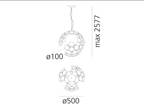 Suspension en aluminium LED Scopas Artemide 1529010APP usine Artemide de l'Italie. Foto №4