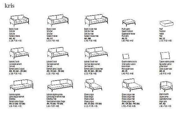 Canapé DITRE ITALIA Kris usine DITRE ITALIA de l'Italie. Foto №4