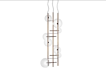 Suspension en cristal Bolle Tela Gallotti&Radice usine Gallotti & Radice de l'Italie