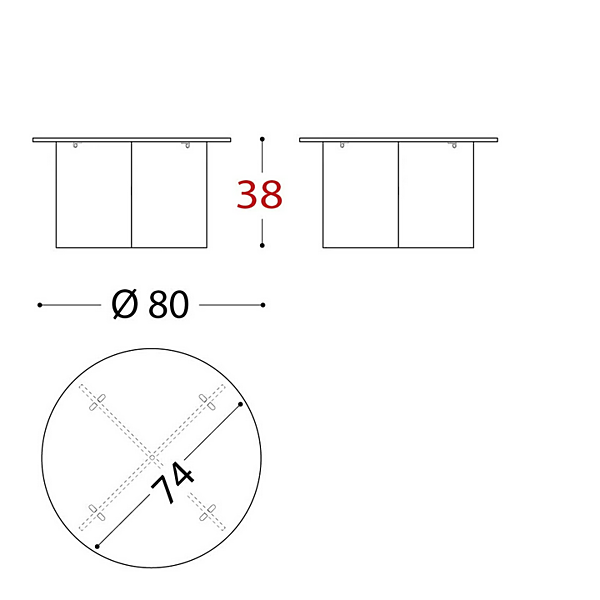 Table d'appoint ronde en PMMA pour jardin Belt Air VARASCHIN usine VARASCHIN de l'Italie. Foto №19