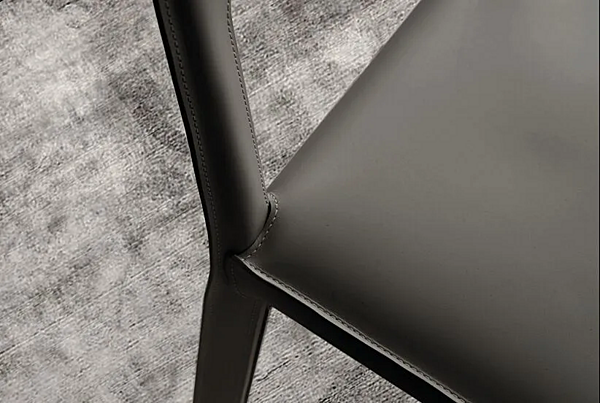 Chaise en cuir tanné avec dos ouvert Mary i 4 Mariani usine i 4 Mariani de l'Italie. Foto №8