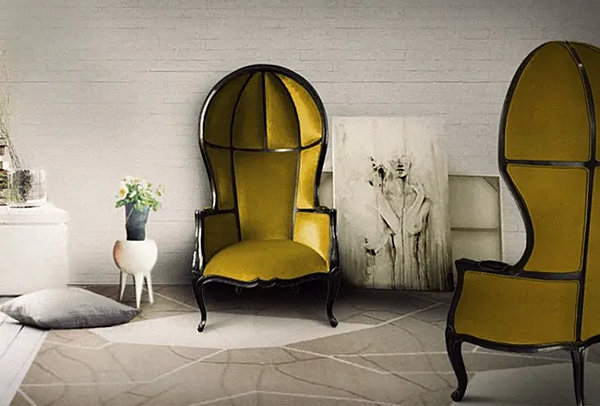 Fauteuil haut en satin Namib BRABBU usine BRABBU de l'Italie. Foto №3