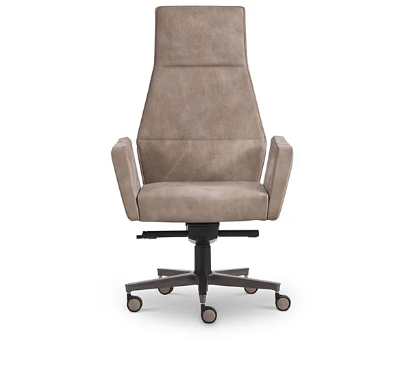 Chaise de direction pivotante en cuir avec dossier haut Kefa I 4 Mariani usine i 4 Mariani de l'Italie. Foto №5
