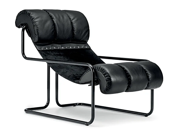 Fauteuil en cuir avec accoudoirs Tucroma I 4 Mariani usine i 4 Mariani de l'Italie. Foto №1
