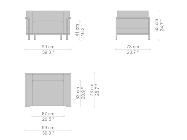 Fauteuil avec accoudoirs en tissu CASSINA Grand Confort Grand Modèle 003 usine CASSINA de l'Italie. Foto №5