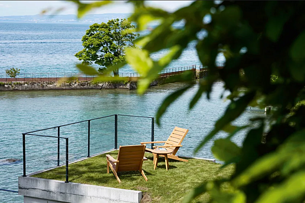 Fauteuil de jardin en teck rembourré avec accoudoirs VARASCHIN Bali 2384 usine VARASCHIN de l'Italie. Foto №8