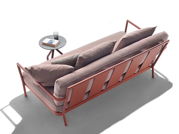 Canapé de jardin 3 places en aluminium et tissu CAMARGUE FLEXFORM 2A6A5 usine FLEXFORM de l'Italie. Foto №5