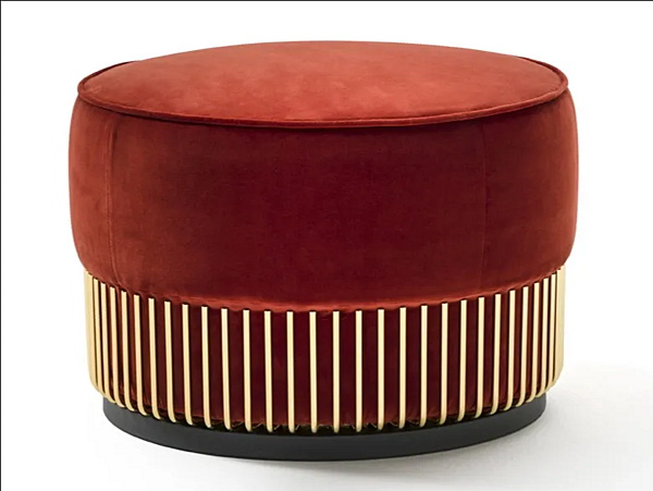 Pouf rond en tissu Noah Black Tie NOA60 usine Black Tie de l'Italie. Foto №1