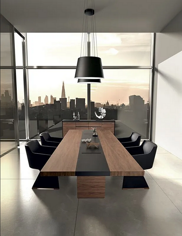 Table de réunion rectangulaire en bois Kefa I 4 Mariani usine i 4 Mariani de l'Italie. Foto №3