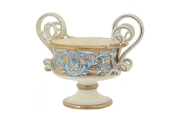 Centre de table en céramique Zodiaco Oro L'Antica Deruta ZD/316/S/35