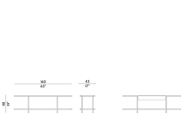 Bibliothèque en bois libre Potocco Arial 870 MB 870/MB usine POTOCCO de l'Italie. Foto №5