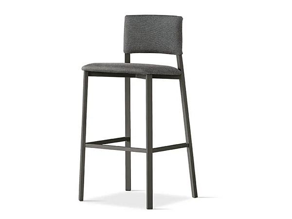 Tabouret haut en tissu avec dossier SEDIT SARA usine SEDIT de l'Italie. Foto №1