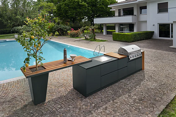 Cuisine d'extérieur en acier inoxydable ASTER CUCINE Outdoor usine Aster Cucine de l'Italie. Foto №2