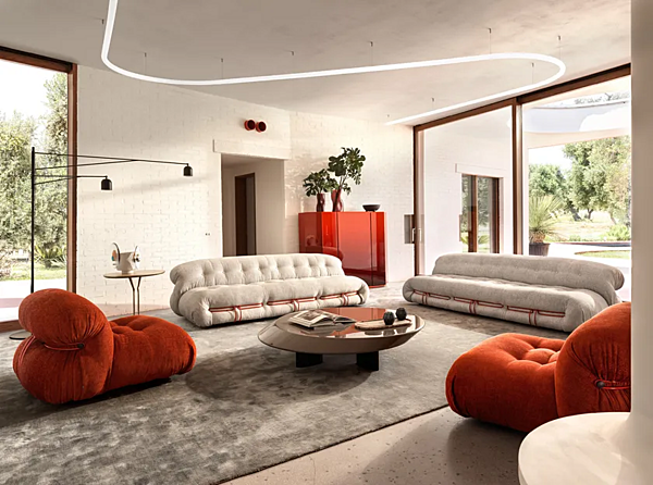Canapé en tissu Soriana CASSINA 944 usine CASSINA de l'Italie. Foto №7
