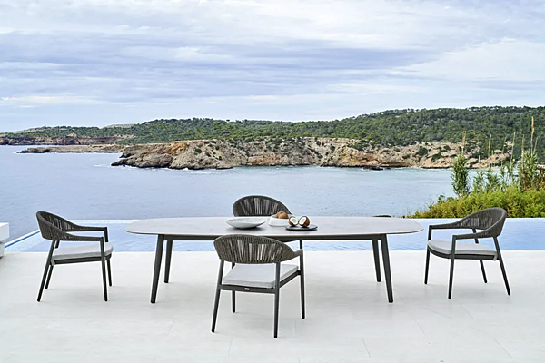 Table de jardin ovale en aluminium revêtu de poudre collection Ellisse VARASCHIN 2401L, 2402L usine VARASCHIN de l'Italie. Foto №4