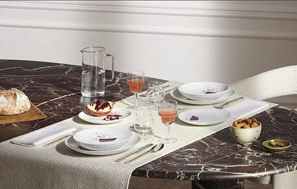 Набор фарфоровых чашек с блюдцами CASSINA GNR Service Prunier GNR 23 usine CASSINA de l'Italie. Foto №15