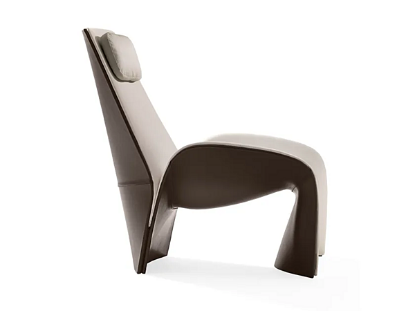 Fauteuil en cuir EVA GIORGETTI 66910, 66911 usine GIORGETTI de l'Italie. Foto №1