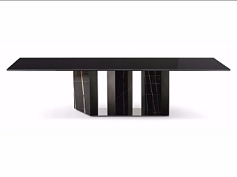 Table à manger rectangulaire en cristal Platium Gallotti&Radice Table à manger rectangulaire en cristal Platium Gallotti&Radice usine Gallotti & Radice de l'Italie