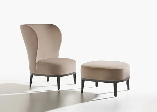 Pouf en tissu rembourré Potocco Spring 841 S 841/S usine POTOCCO de l'Italie. Foto №2