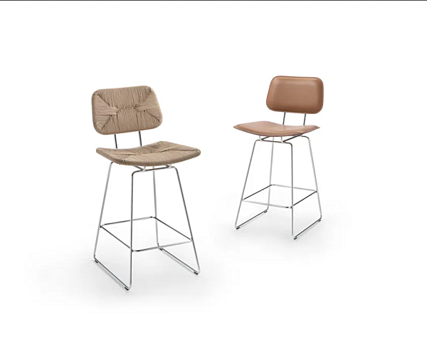 Tabouret en paille avec dos FLEXFORM ECHOES usine FLEXFORM de l'Italie. Foto №3