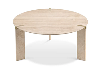 Table à manger ronde en travertin GHIDINI1961 Ottanta LB103XX101