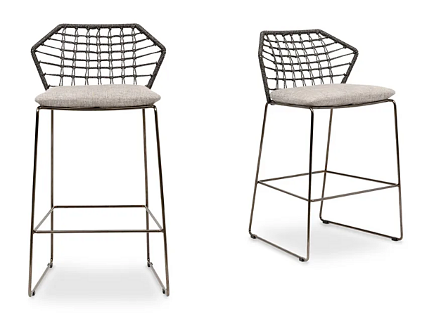 Tabouret de jardin en tissu haute Saba New York Soleil usine SABA de l'Italie. Foto №1