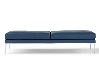 Banc en cuir rembourré AMURA Segno usine AMURA de l'Italie