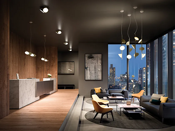 Suspension en aluminium LED Orchid AXOLIGHT SP ORCHI3 usine Axolight de l'Italie. Foto №4