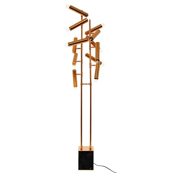 Lampe sur pied en laiton Cypres BRABBU usine BRABBU de l'Italie. Foto №6