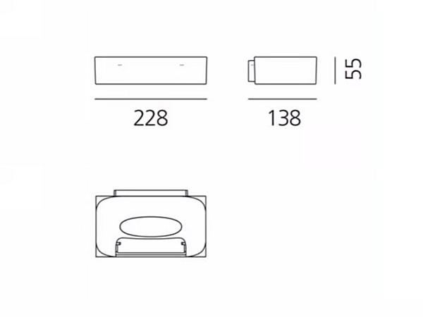 Applique murale en aluminium dimmable LED Melete Artemide 1634010A, 1633W10A, 1633010A usine Artemide de l'Italie. Foto №3