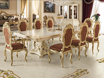 Table rectangulaire en bois Modenese Luxury Interiors 15114 Table rectangulaire en bois Modenese Luxury Interiors 15114 usine MODENESE GASTONE de l'Italie