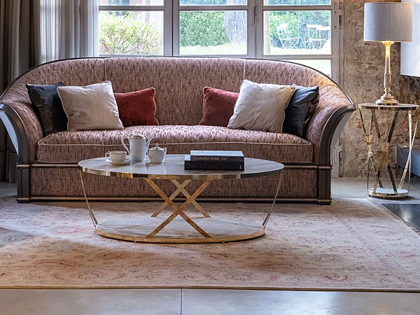 Table basse ovale en marbre rose du Portugal Savio Firmino 3694 usine SAVIO FIRMINO de l'Italie. Foto №4