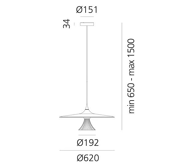 Suspension en méthacrylate LED Ipno Artemide 1846030A usine Artemide de l'Italie. Foto №7