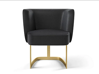 Fauteuil en tissu rembourré avec accoudoirs Joan MARIONI 02704