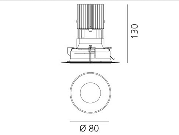 Projecteur rond en aluminium LED Everything Artemide usine Artemide de l'Italie. Foto №21