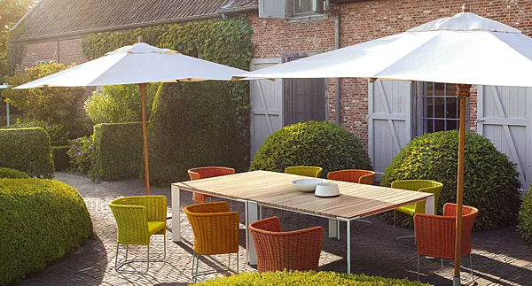 Table de jardin rectangulaire en bois Sunset PAOLA LENTI B40D usine PAOLA LENTI de l'Italie. Foto №3