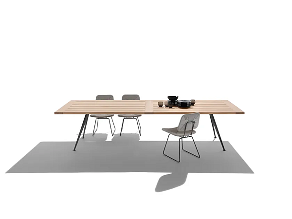 Table de jardin rectangulaire en iroko Zefiro FLEXFORM usine FLEXFORM de l'Italie. Foto №4