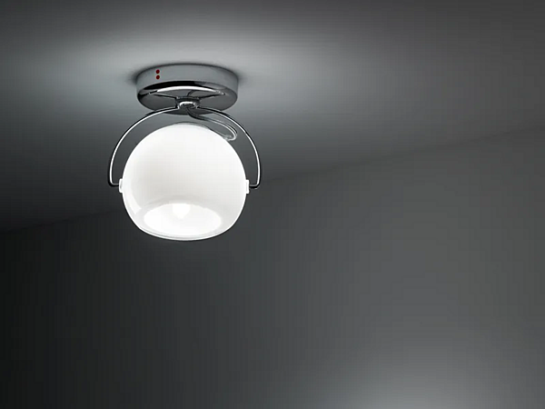 Spotlight de plafond ajustable en blanc Fabbian Beluga usine Fabbian de l'Italie. Foto №1