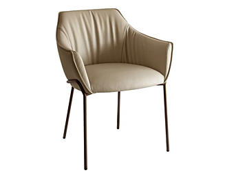 Fauteuil en cuir avec accoudoirs Eforma ERA usine Eforma de l'Italie